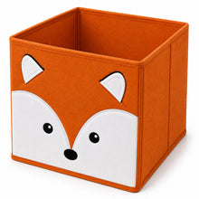 Load image into Gallery viewer, Cute Kids Toy Storage Bin Organizer, Collapsible, 11 in cube, Fits Most Cube Organizers