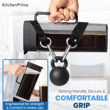 Load image into Gallery viewer, KitchenPrima SlimFit 64oz Cold Brew Coffee Maker, Leakproof and fits for fridge door, Ergonomic Handle - BPA-Free Plastic with filter, Large 2L capacity, Black (1), Iced Tea Pitcher, Fruit Infused Filter Pitcher
