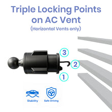 Load image into Gallery viewer, [2-Pack] 17mm ball joint AC Vent Hook, Car Phone Holder Cellphone Holder Mount Vent Grip
