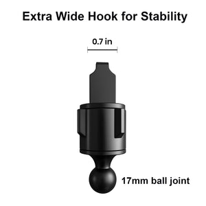 [2-Pack] 17mm ball joint AC Vent Hook, Car Phone Holder Cellphone Holder Mount Vent Grip