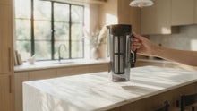 Load and play video in Gallery viewer, KitchenPrima SlimFit 64oz Cold Brew Coffee Maker, Leakproof and fits for fridge door, Ergonomic Handle - BPA-Free Plastic with filter, Large 2L capacity, Black (1), Iced Tea Pitcher, Fruit Infused Filter Pitcher
