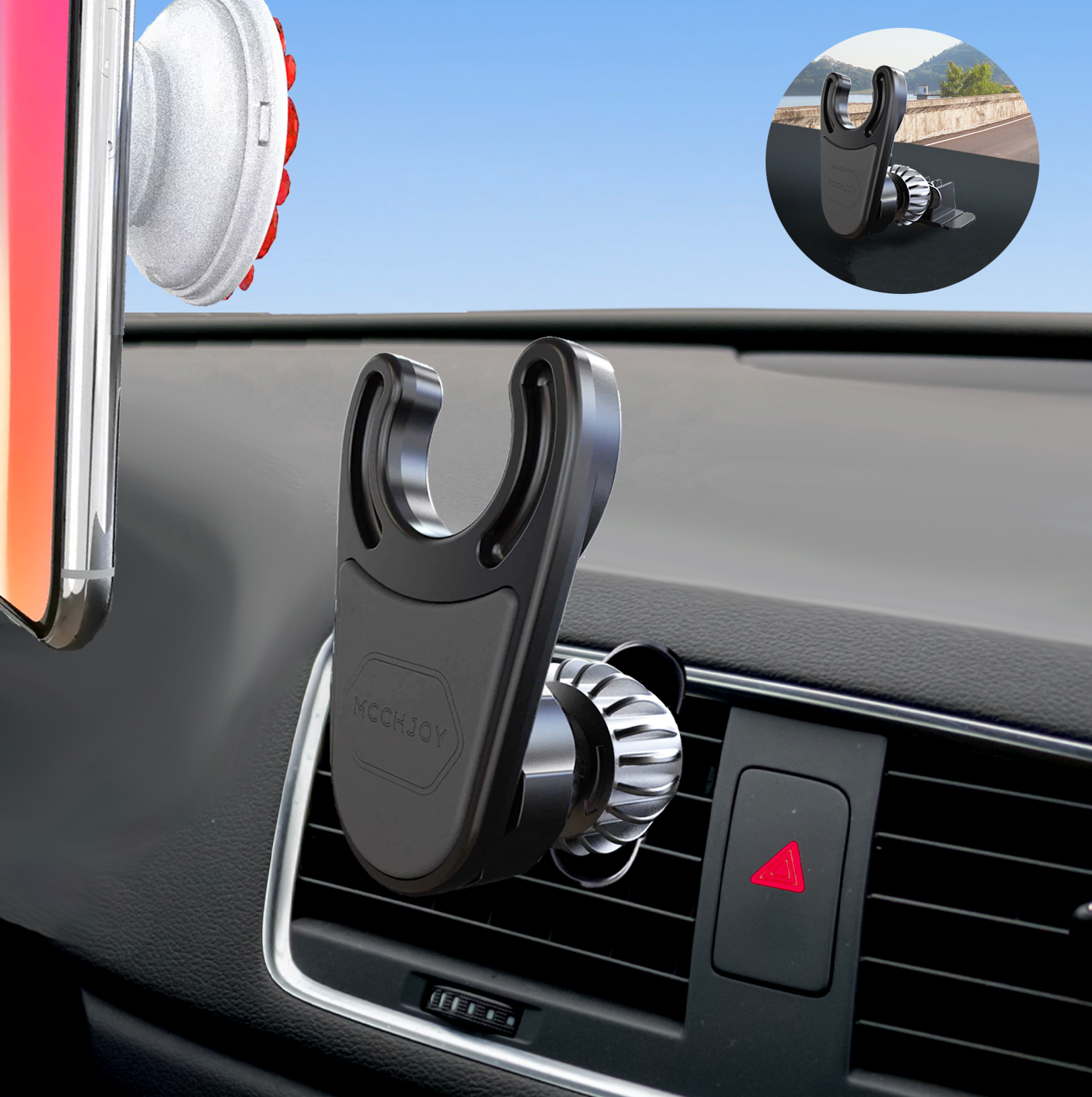 PopMount 2 Car & Desk Replacement Dash Plate Dash Mount - Adhesive Plate